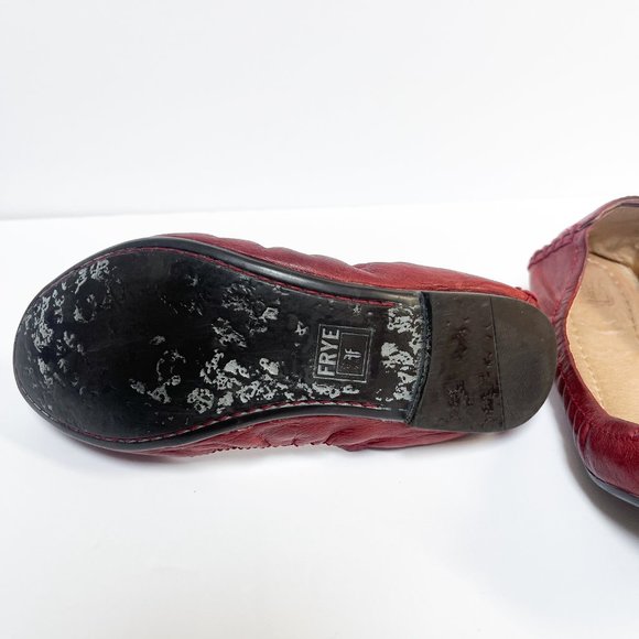 Burgundy/Red/Wine FRYE Ballet Flats Size 8 - Picture 6 of 7